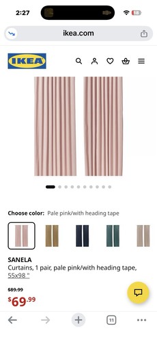 Tende ikea sanela paio rosa - tende,