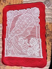 Quadro All' Uncinetto Con Immagine Della Madonna