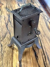 antico girarrosto da camino In Ghisa Funzionante A Carica Manuale con Manovella