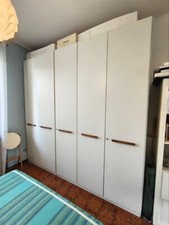 ARMADIO CAMERA bianco opaco, 5 ante, larghezza tot 262cm , h.250cm, prof 63cm 