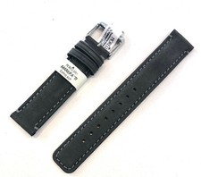 Cinturino Orologio MORELLATO PELLE Nabuk Scamosciata FATTO a MANO Colore ASFALTO