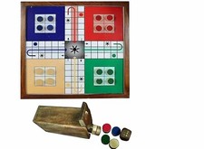 Magnetico Ludo Viaggio Tavola Gioco Fatto A Mano IN Legno Classico Set Strategia