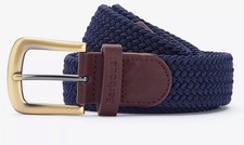 Barbour Cintura in Tessuto Elasticizzata, Navy UK M 34- 39 CM RRP 34,95