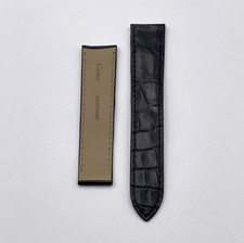 Cartier Ronde cinturino orologio pelle alligatore marrone KD1PHN87 18/16mm