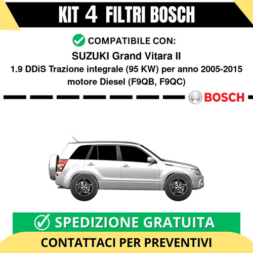 Kit bosch filtri tagliando - filtri,