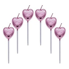 Candeline Compleanno a Cuore,6 Pcs Particolari Candele di Compleanno a (T9L)