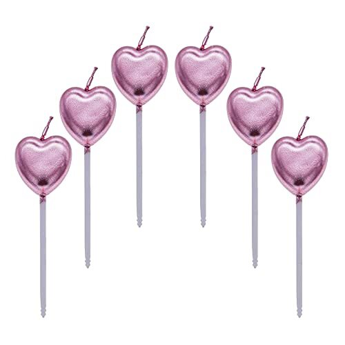 Candeline compleanno cuore 6 - compleanno, cuore,6