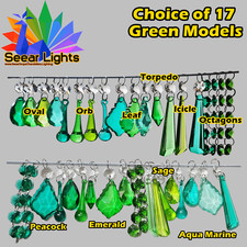 LAMPADARIO VETRO TAGLIO VERDE