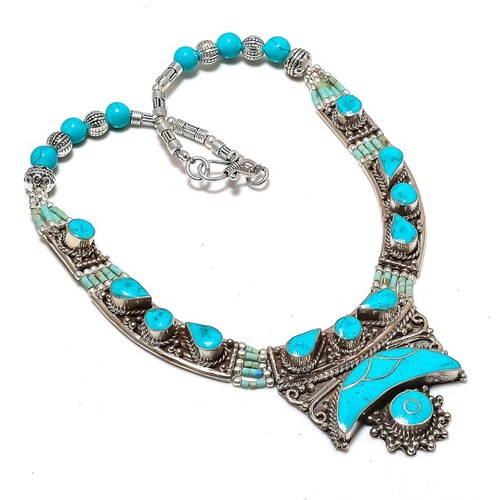 Collana turchese fatta - turchese, a