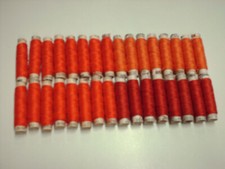 32 SPOLETTE NUOVE DMC , MADE IN FRANCE VARI ARANCIO ARANCIONE