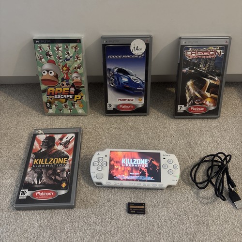 Sony psp white bundle slim - white, &