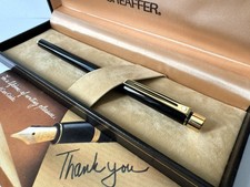 Sheaffer Targa slim black metal, nib 14kt 585 gold, Made in Usa