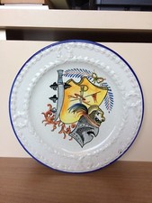 BASSANO Piatto CERAMICA DECORATA A MANO anni '50