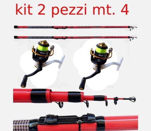 Canna pesca con mulinello - canna,