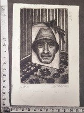 WUNDERKAMMER PL EXLIBRIS 107 - " AUTORITRATTO " - * COSTANTE COSTANTINI *-C SIGN