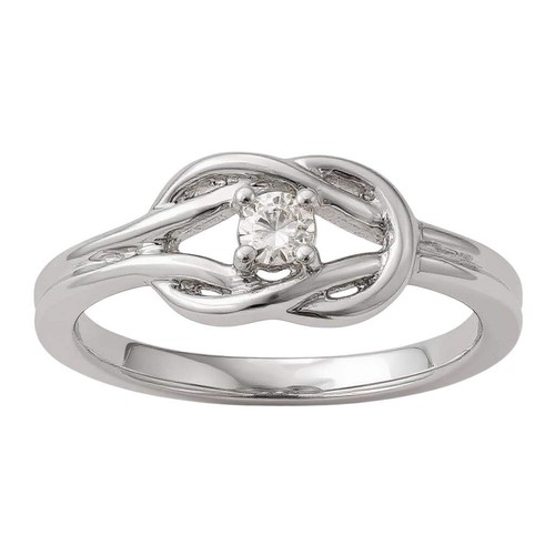 Anello oro bianco kt - anello, 14