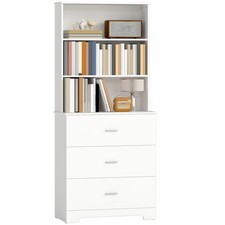 Homcom libreria muro con 3 - con,