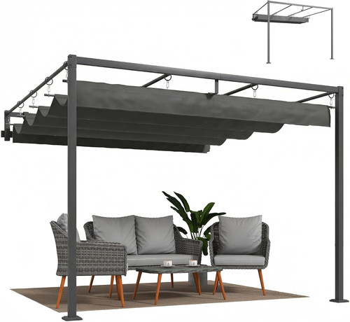 Gazebo pergola addossata 3x3 - gazebo,