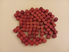 Stock 100 dadi in legno vintage - faccia 1,5x1,5 cm