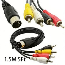 5Pin DIN Male MIDI To 4 RCA