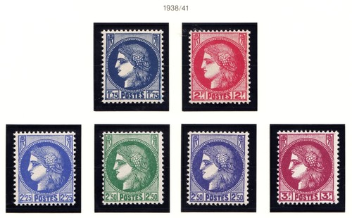 Timbres france type cérès - france,