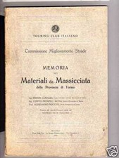 MEMORIA SUI MATERIALI DA MASSICCIATA PROVINCIA TORINO