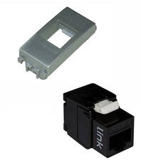 PRESA RETE KEYSTONE NERO RJ45 UTP CAT 6 VIMAR EIKON NEXT GRIGIO TOOLLESS FACILE