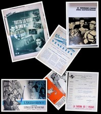 (L41) LOTTO 6 PEZZI CARTACEO CINEMA, BROCHURE, GIORNALE, AVVISO SPEDIZIONE