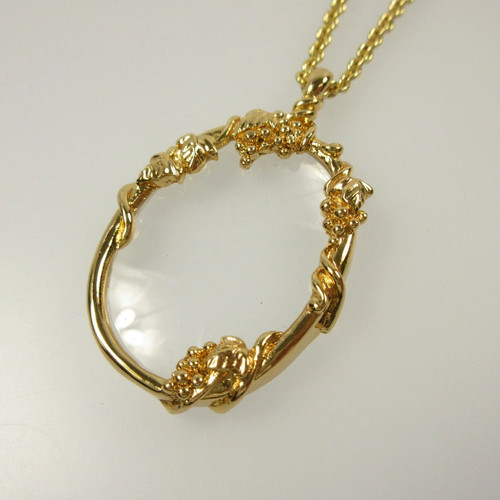 Collana con lente - , di