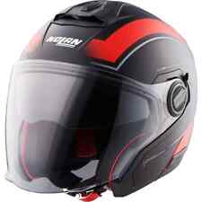 CASCO MOTO NOLAN N 40.5 JET RESOLUTE N-COM COLOR 17 FLAT BLACK RED