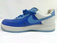 Nike Air Force One 315122-111 AF-1 '82 Low Top Blue and White Sneakers Size 6.5 