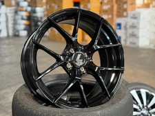 Nuovo 17x7,5 LENSO JAGER DYNA (4 ruote) 4x100 Fit HONDA TOYOTA MAZDA KIA BLACK
