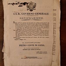 Manifesto Decreto 1816 Impero austro ungarico circolazione monete Venezia