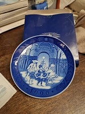 Piatto  porcellana Royal Copenhagen Natale 1990 con scatola V4 ^