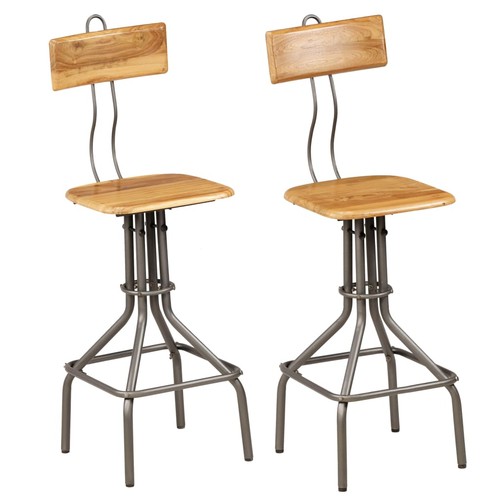 Sgabelli bar teak - 2x,