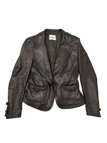 Giacca 100 vera pelle marrone - giacca,