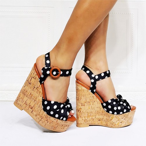 Sandali donna pois fiocco - sandali,