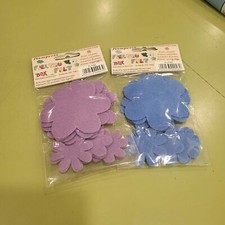 STOCK 4 PZ Fiori in Feltro Blu