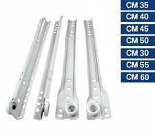 GUIDE GUIDA SCORREVOLE PER CASSETTI MOBILI A RULLO BINARIO BIANCHE (24114V)