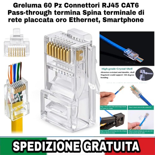 Connettori rj45 cat6 - 60,