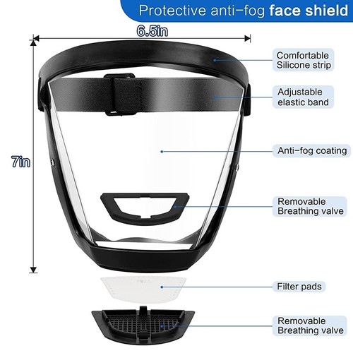 Maschera visiera trasparente - maschera,