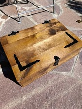 Cofanetto In Legno Massello Portagioie Rustico Fatto a Mano