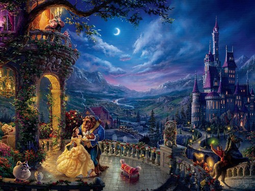 Quadro disney bella la - la, e