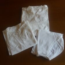 Biancheria della nonna vintage da collezione Parure completa ricamata 