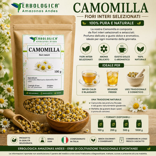 Camomilla fiori interi - camomilla,