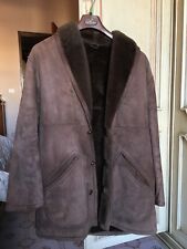 GIACCONE DI MONTONE UOMO SHEARLING ORIGINALE TG. 52 colore marrone - COME NUOVO