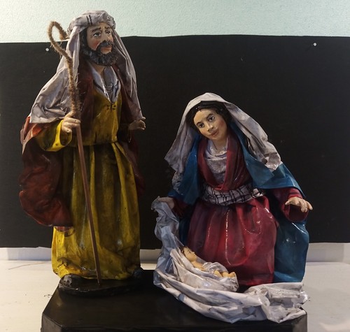 Arte natività cartapesta - arte, in