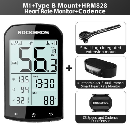 Rockbros tachimetro gps - rockbros,