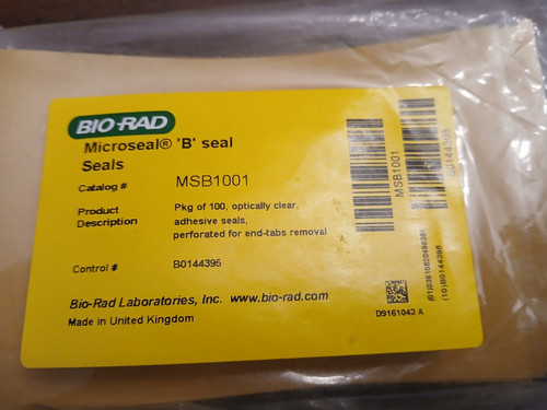 Bio rad msb1001 microseal - bio-rad, 'b'