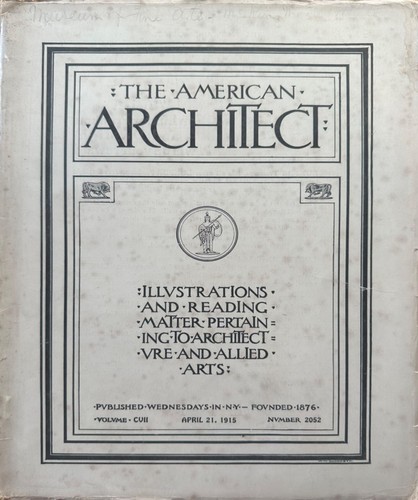 American architect 1915 april - american,